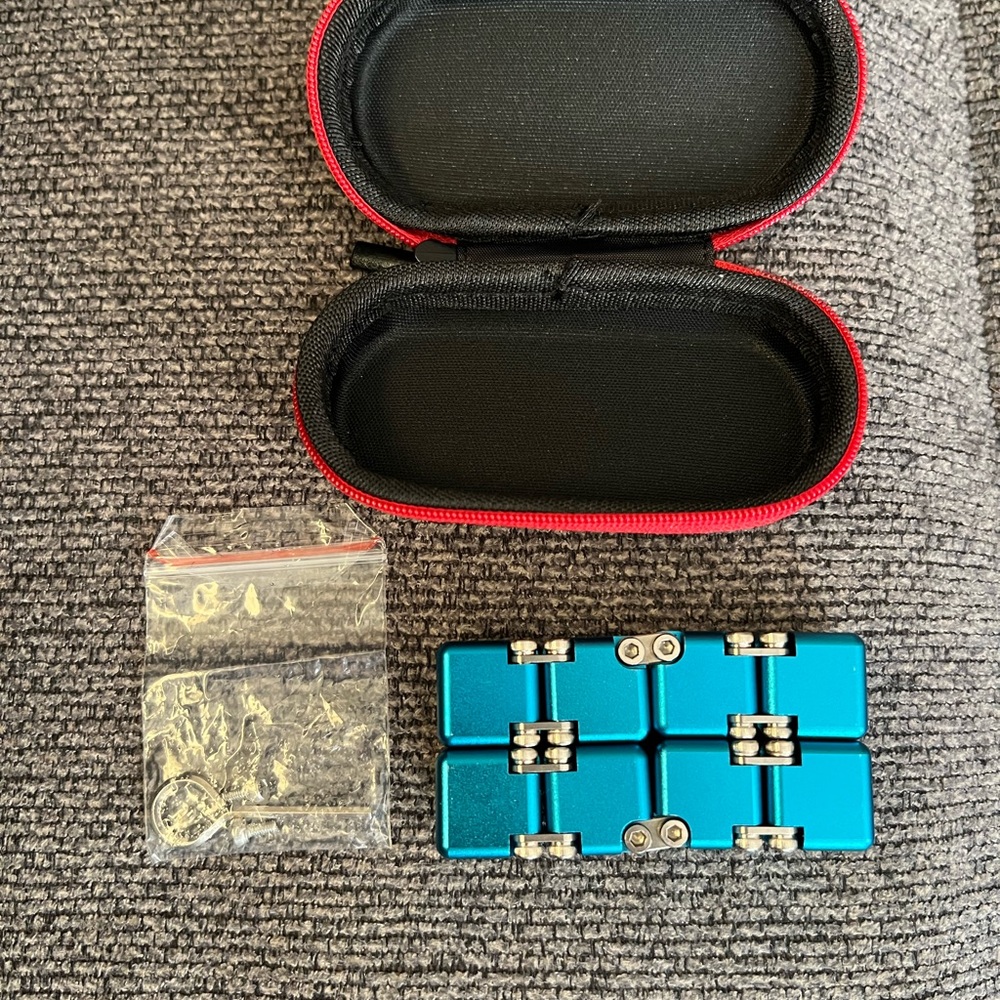 Blue Fidget Cube with Case